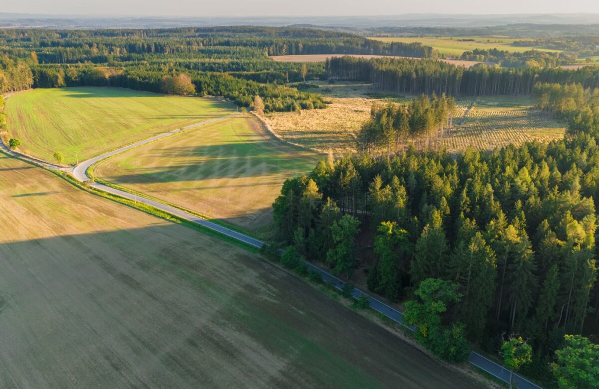 Farmland parcels aerial - LORDS OF THE LANDS Aerial patchwork of farmland parcels — Lords of the Lands