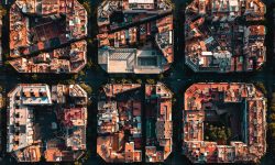 Aerial view of a plotted development layout — Lords of the Lands