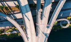 Aerial view of a road junction — Lords of the Lands